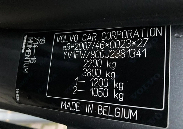 Volvo V60 cena 51900 przebieg: 250000, rok produkcji 2017 z Krapkowice małe 596